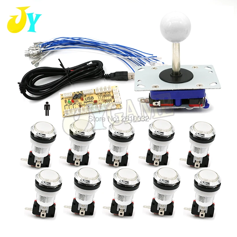 PC Raspberry Pi USB Board To ZIPPY Long Shaf Joystick +10 Chrome-plated 5V Illuminated Push Button Arcade MAME DIY Kit
PC Raspberry Pi USB Board To ZIPPY Long Shaf Joystick +10 Chrome-plated 5V Illuminated Push Button Arcade MAME DIY Kit