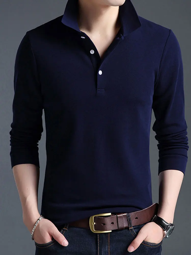 HEE GRAND 2019 Long Sleeve Mens T-shirt Casual Solid Black Cotton Tee shirts Businessmen Turn-down Collar Tops for Men MTP492
HEE GRAND 2019 Long Sleeve Mens T-shirt Casual Solid Black Cotton Tee shirts Businessmen Turn-down Collar Tops for Men MTP492