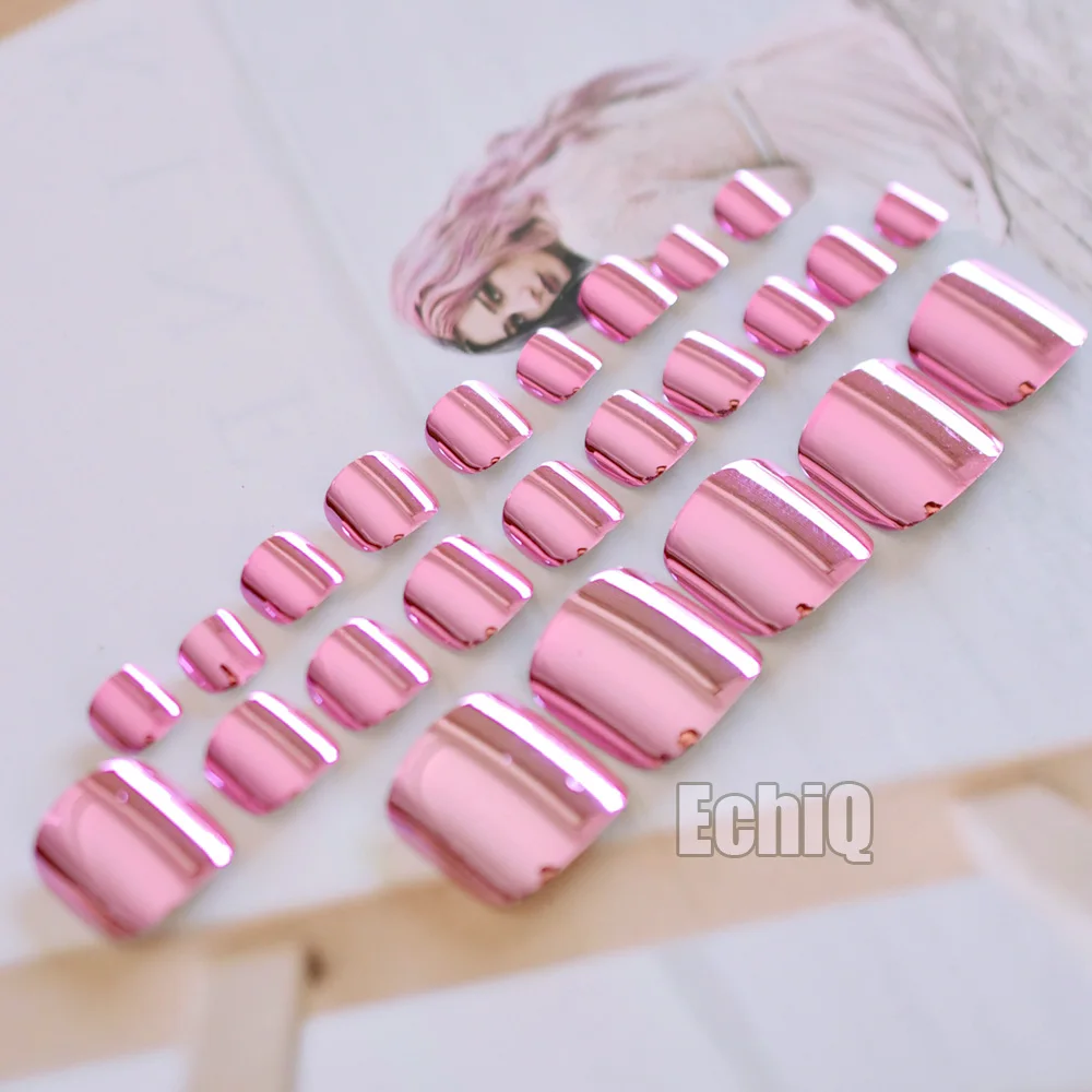 Super Bright Metal Pink False Toe Nails Acrylic Toes Art Tips Fake Toenails Metallic Silver Gold Color Manicure Tools 4 Options
Super Bright Metal Pink False Toe Nails Acrylic Toes Art Tips Fake Toenails Metallic Silver Gold Color Manicure Tools 4 Options