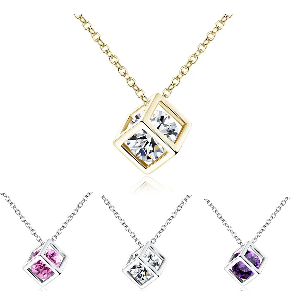 Exquisite Square Rubik's Cube Shape Crystal Three-dimensionalPendant Necklace CZ Women Females Chocker Clavicle Candy Jewelry
Exquisite Square Rubik's Cube Shape Crystal Three-dimensionalPendant Necklace CZ Women Females Chocker Clavicle Candy Jewelry