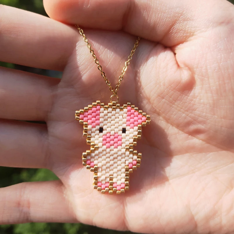 Fairywoo Pink Pig Pendant Necklace Jewelry Animals Cute New Handmade Gold Chain Lover Friendship Gifts Woman Kid Dropshipping
Fairywoo Pink Pig Pendant Necklace Jewelry Animals Cute New Handmade Gold Chain Lover Friendship Gifts Woman Kid Dropshipping