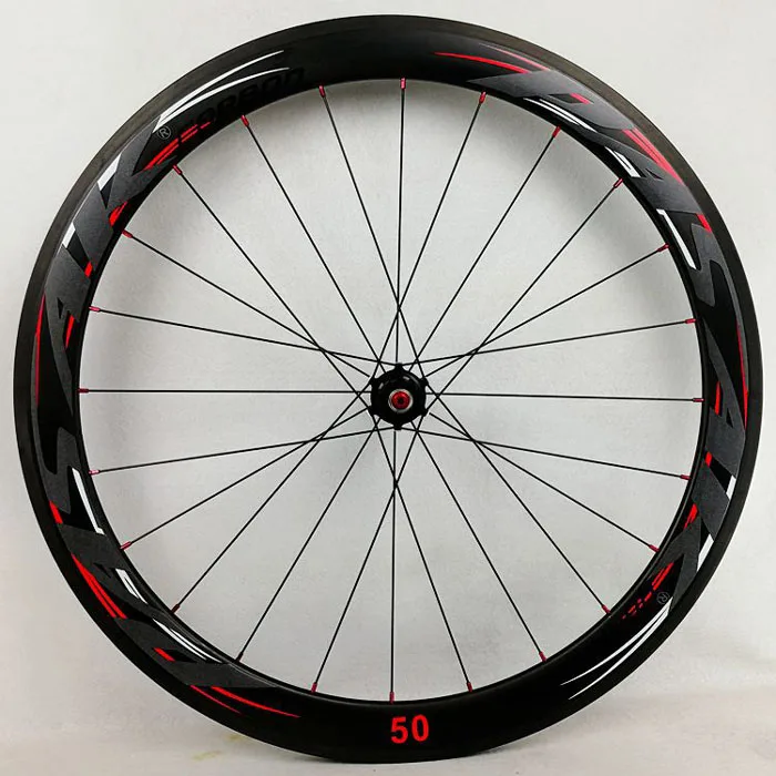 Excellent 700C Wheelset Carbon Wheels Road Bike Tubeless Wheel V/C Brake Profile 38-40-50-55mm Depth Clincher Carbon Rim Direct-pull 35