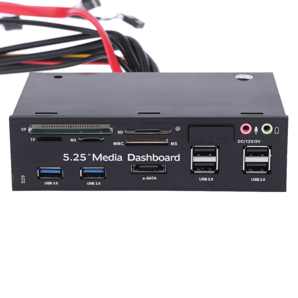 All-in-One Card Reader USB 3.0 Front Panel Media Dashboard Multi-Function Front Panel Card Reader USB 2.0 and USB 3.0 5.25"
All-in-One Card Reader USB 3.0 Front Panel Media Dashboard Multi-Function Front Panel Card Reader USB 2.0 and USB 3.0 5.25"