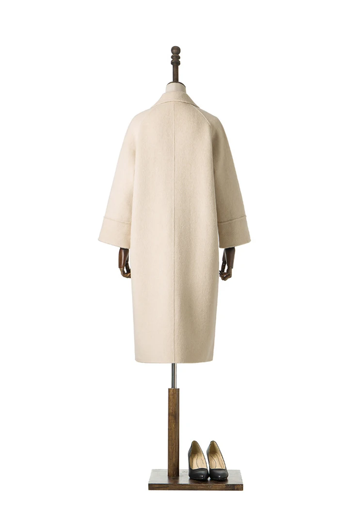 Spring Winter Wool Coat Women Double-sided Cashmere Jacket Thickening Joker Lady's Alpaca Clothing Drop Shoulder England Style (14)