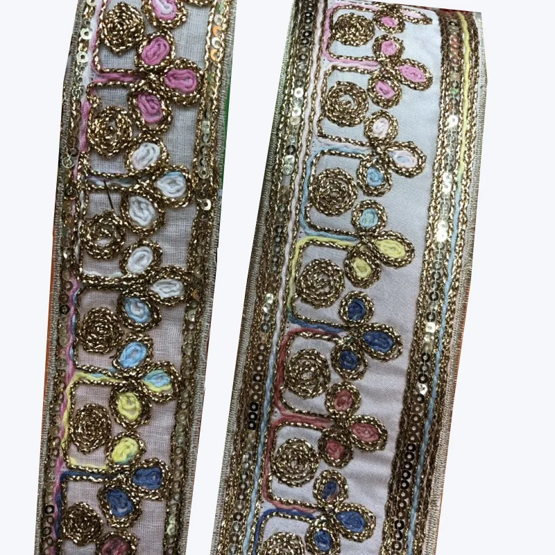 wide about4.5-6.5cm 10yards/lot cotton Woven Jacquard Ribbon embroider with Sequins Trims Quilt Accessories LS-0125
wide about4.5-6.5cm 10yards/lot cotton Woven Jacquard Ribbon embroider with Sequins Trims Quilt Accessories LS-0125