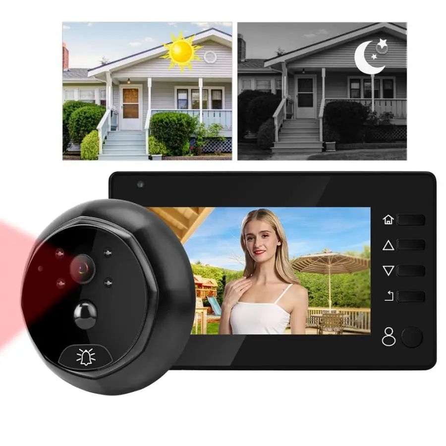 4.3 Inch wifi doorbell Infrared Viewer Doorbell Motion Detector Door Security System deurbel Dooe Bell | Обустройство дома