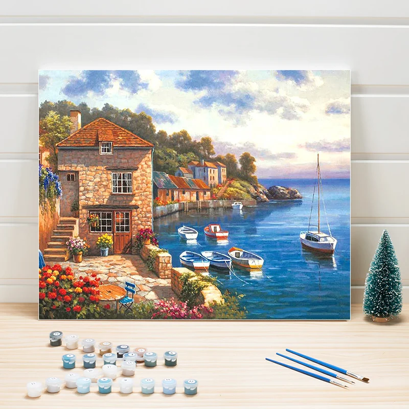 Paint Picture By Numbers Package Landscape DIY Canvas Painting Acrylic Coloring Wall Art For Living Room Home Decoration Adults
Paint Picture By Numbers Package Landscape DIY Canvas Painting Acrylic Coloring Wall Art For Living Room Home Decoration Adults