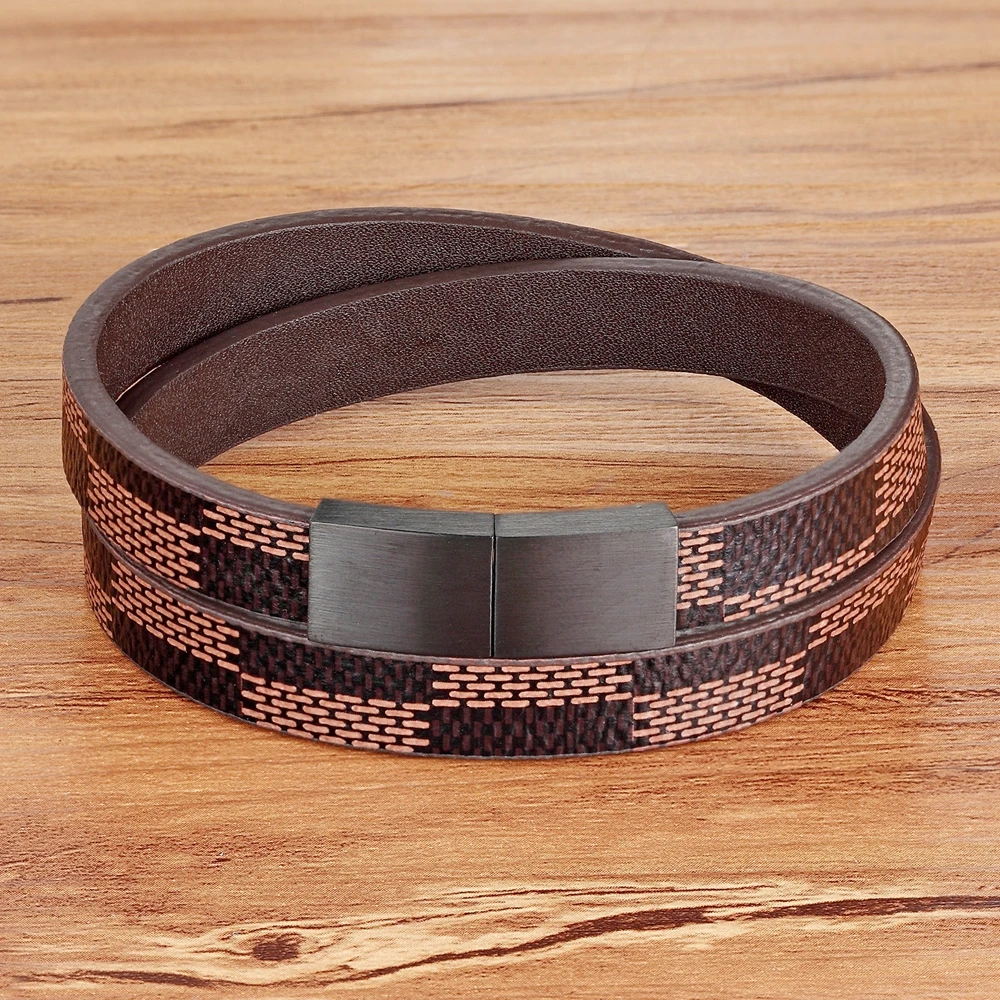 TYO 2019 Leather Charm Bracelet Geometric Pattern Double Layer Red and Blue Color Leather Bracelet For Men & Women Birthday Gift
TYO 2019 Leather Charm Bracelet Geometric Pattern Double Layer Red and Blue Color Leather Bracelet For Men & Women Birthday Gift