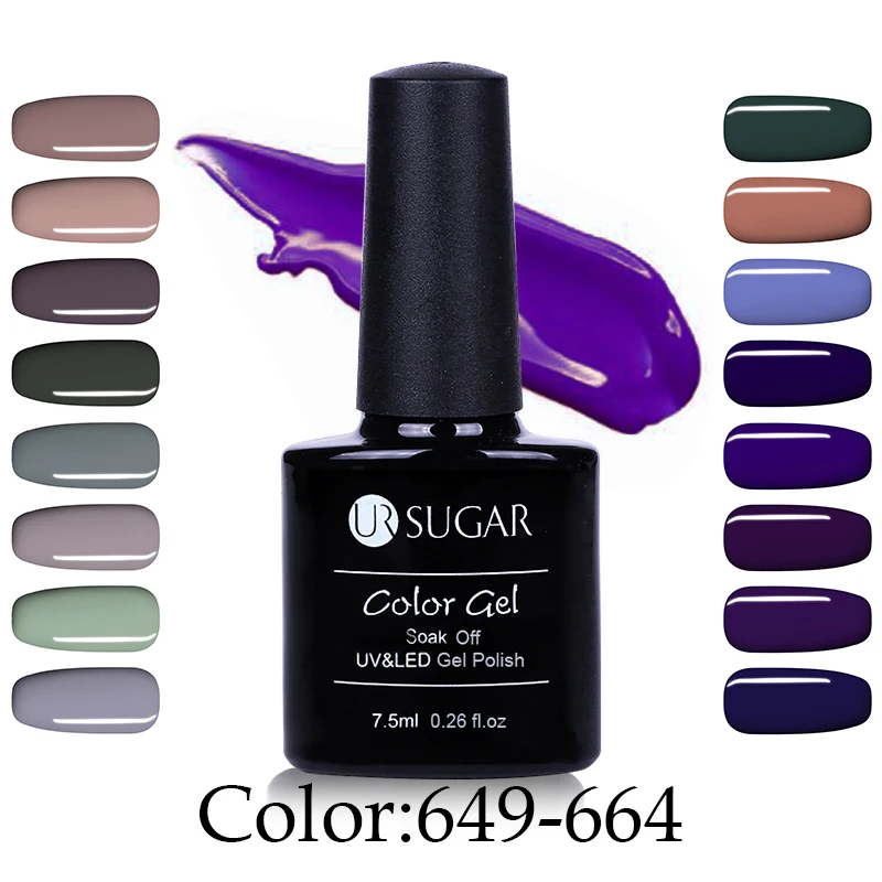 UR SUGAR 1 Bottle 7.5ml Soak Off UV Gel Polish Dark Series Pure Nail Color Nail Art Gel Polish Manicure Nail Art Varnish Gel
UR SUGAR 1 Bottle 7.5ml Soak Off UV Gel Polish Dark Series Pure Nail Color Nail Art Gel Polish Manicure Nail Art Varnish Gel