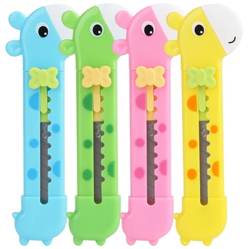 2Pcs/lot Giraffe Utility Knife Paper Cutter Cutting Paper Razor Blade Office Stationery Escolar Papelaria School Supply
2Pcs/lot Giraffe Utility Knife Paper Cutter Cutting Paper Razor Blade Office Stationery Escolar Papelaria School Supply