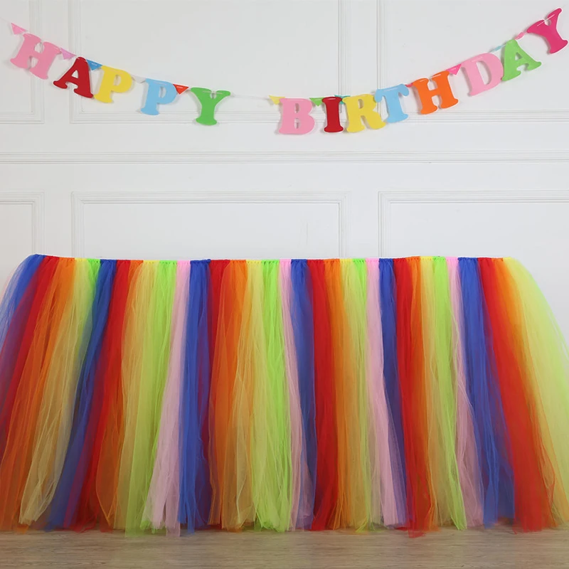 new table skirting customize handmade tulle table skirt tutu tableware for event party wedding rainbow table skirts table cloth
new table skirting customize handmade tulle table skirt tutu tableware for event party wedding rainbow table skirts table cloth