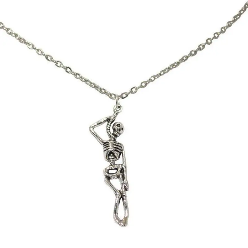 Gothic Skull Skeleton Necklace Pendant Vintage Silver Dangle Statement Punk Witch Choker Necklace Women Jewelry Halloween Gift
Gothic Skull Skeleton Necklace Pendant Vintage Silver Dangle Statement Punk Witch Choker Necklace Women Jewelry Halloween Gift