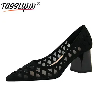 TASSLYNN 2019 Women Pumps Sexy Pointed Toe Mesh Totem Shoes for Woman Square High Heels Elegant Slip-On Women Shoes 34-40
TASSLYNN 2019 Women Pumps Sexy Pointed Toe Mesh Totem Shoes for Woman Square High Heels Elegant Slip-On Women Shoes 34-40
