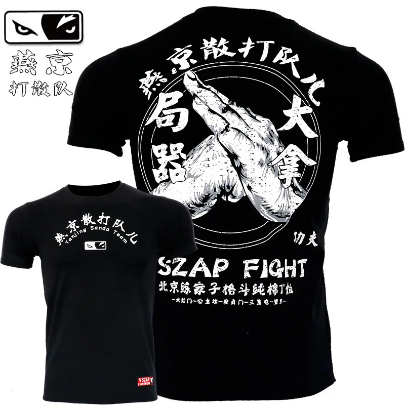VSZAP Kampf Sanda Boxen MMA T Shirt Gym Tee Shirt Kampf Kampf Kampfkunst Fitness Training Muay Thai T-shirt Männer homme
VSZAP Kampf Sanda Boxen MMA T Shirt Gym Tee Shirt Kampf Kampf Kampfkunst Fitness Training Muay Thai T-shirt Männer homme