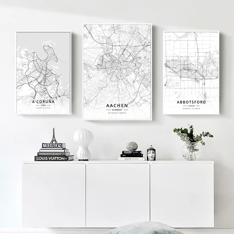 A Coruna Spain,Aachen Germany,Abbotsford Canada,Modern City Map Canvas Art Print Home Room Decor Poster
A Coruna Spain,Aachen Germany,Abbotsford Canada,Modern City Map Canvas Art Print Home Room Decor Poster
