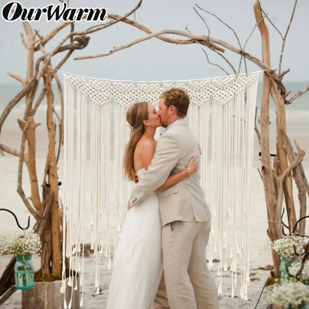 OurWarm Macrame Wedding Backdrop Decoration Boho Cotton Rope Photo Booth Backdrop Wall Hanging Party DIY Supplies
OurWarm Macrame Wedding Backdrop Decoration Boho Cotton Rope Photo Booth Backdrop Wall Hanging Party DIY Supplies