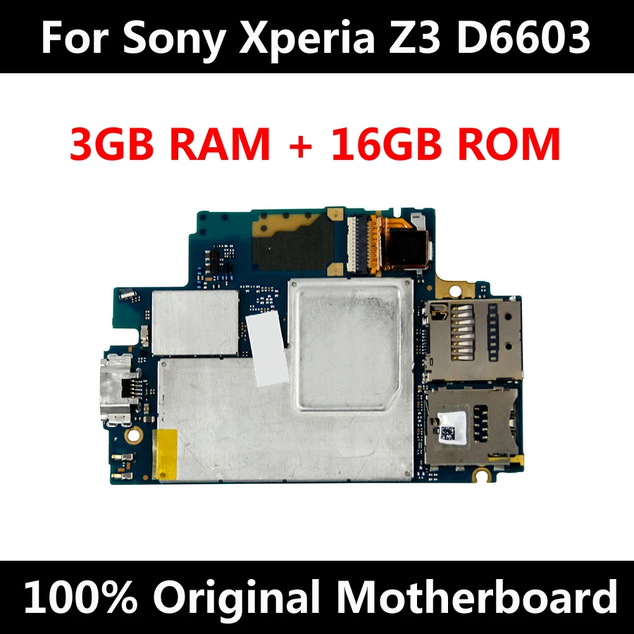 For Sony Xperia Z3 D6603 Original Motherboard 16GB Unlocked Mainboard With Chips Android OS System Completed Logic Board
For Sony Xperia Z3 D6603 Original Motherboard 16GB Unlocked Mainboard With Chips Android OS System Completed Logic Board