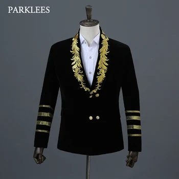 Mens Gold Floral Embroidery Blazers Jackets Shawl Collar Double Breasted Dress Suit Men Host Singer Nightclub Veste Homme Hombre
Mens Gold Floral Embroidery Blazers Jackets Shawl Collar Double Breasted Dress Suit Men Host Singer Nightclub Veste Homme Hombre