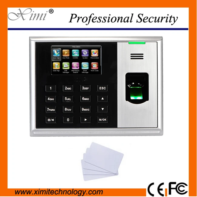 

TCP/IP USB fingerprint time and attendance systems 3 inch color screen with MF card reader zk hot device S30 time attendance