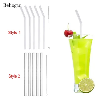 Behogar 5pcs 180 x 8 mm Clear Drinking Glass Straws 1pcs Cleaning Brush for Bar Drinking Cold Bevarage Sipping Cocktail Coffee
Behogar 5pcs 180 x 8 mm Clear Drinking Glass Straws 1pcs Cleaning Brush for Bar Drinking Cold Bevarage Sipping Cocktail Coffee