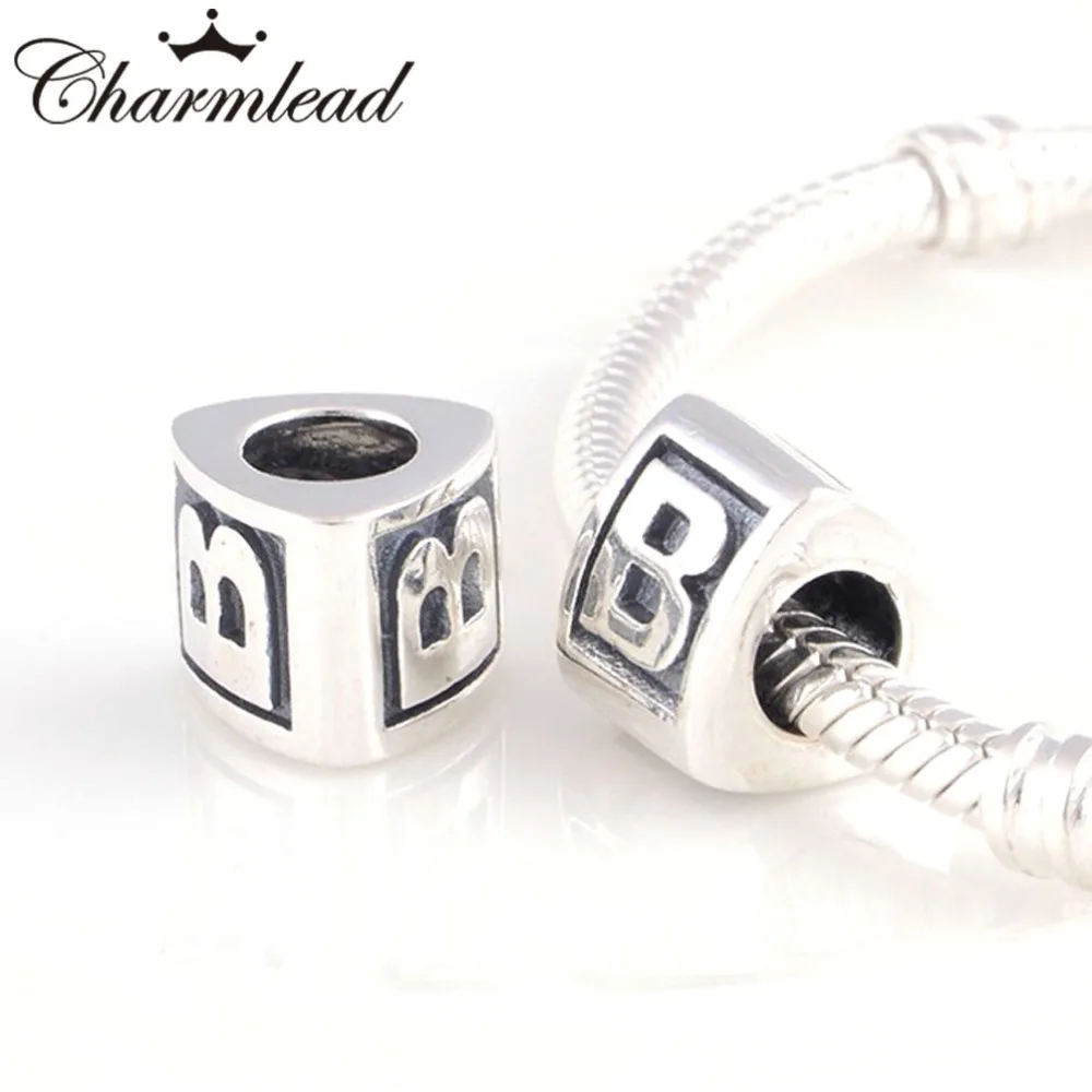 Charmlead 925 Sterling Silver Alphabet beads letter B Charm Silver Beads Fit Pandora Bracelet Charms DIY Fashion Lady Jewelry
Charmlead 925 Sterling Silver Alphabet beads letter B Charm Silver Beads Fit Pandora Bracelet Charms DIY Fashion Lady Jewelry