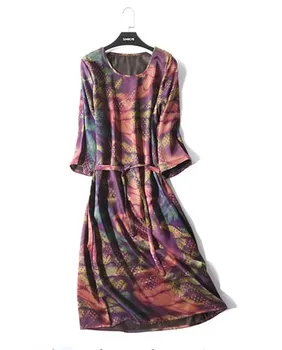 2020 Medium-sleeved yunsha dress, female round-neck pure silk dress, spring 100% mulberry silk fashionable gladiator silk
2020 Medium-sleeved yunsha dress, female round-neck pure silk dress, spring 100% mulberry silk fashionable gladiator silk