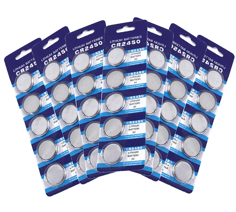 50pcs CR2450 button cell coin battery 2450 ECR2450 KCR2450 5029LC LM2450 3V lithium Battery For Watch Electronic Devices
50pcs CR2450 button cell coin battery 2450 ECR2450 KCR2450 5029LC LM2450 3V lithium Battery For Watch Electronic Devices