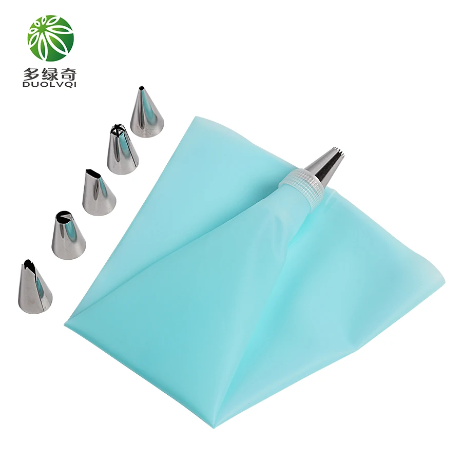 DUOLVQI 8PCS Silicone Icing Piping Cream Pastry Bag + 6 Stainless Steel Nozzle Set DIY Cake Decorating Tools Kitchen Accessories
DUOLVQI 8PCS Silicone Icing Piping Cream Pastry Bag + 6 Stainless Steel Nozzle Set DIY Cake Decorating Tools Kitchen Accessories