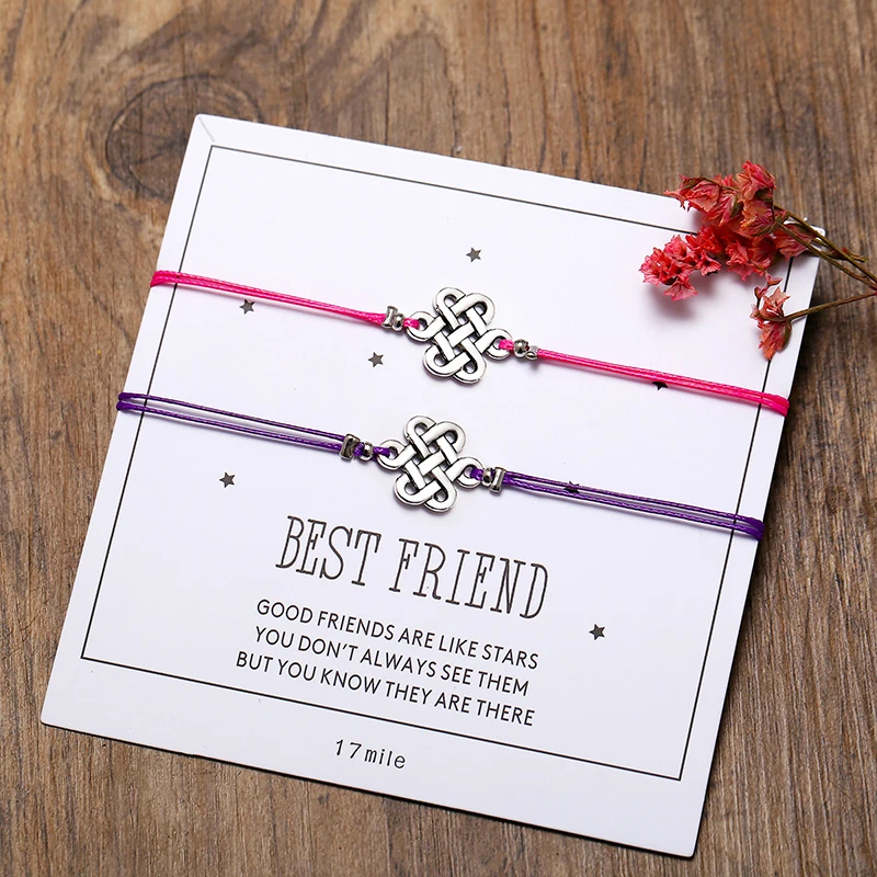 Bohemian creative blessing cord gift couple bracelet set 2 piece bracelet men women commemorative Pair jewelry VB1004
Bohemian creative blessing cord gift couple bracelet set 2 piece bracelet men women commemorative Pair jewelry VB1004