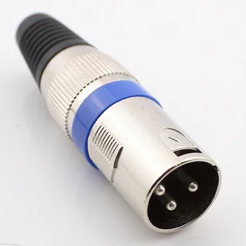 50pcs XLR Audio Cable Connector 3-pin XLR Male Adapter Microphone Plug Blue 
50pcs XLR Audio Cable Connector 3-pin XLR Male Adapter Microphone Plug Blue