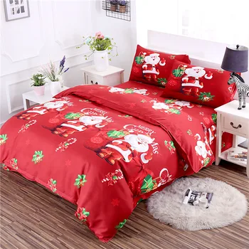 Home Textile Bedding Set Merry Christmas Red Bedding Duvet Cover Cartoon Sheets Bed Linens King Queen Bedclothes bed cover D35
Home Textile Bedding Set Merry Christmas Red Bedding Duvet Cover Cartoon Sheets Bed Linens King Queen Bedclothes bed cover D35