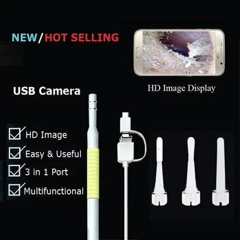 Yellow USB HD Visual Ear Cleaning Endoscope Spoon 5.5mm Mini Borescope Android PC Ear Pick Tool Health Care Otoscope Camera
Yellow USB HD Visual Ear Cleaning Endoscope Spoon 5.5mm Mini Borescope Android PC Ear Pick Tool Health Care Otoscope Camera
