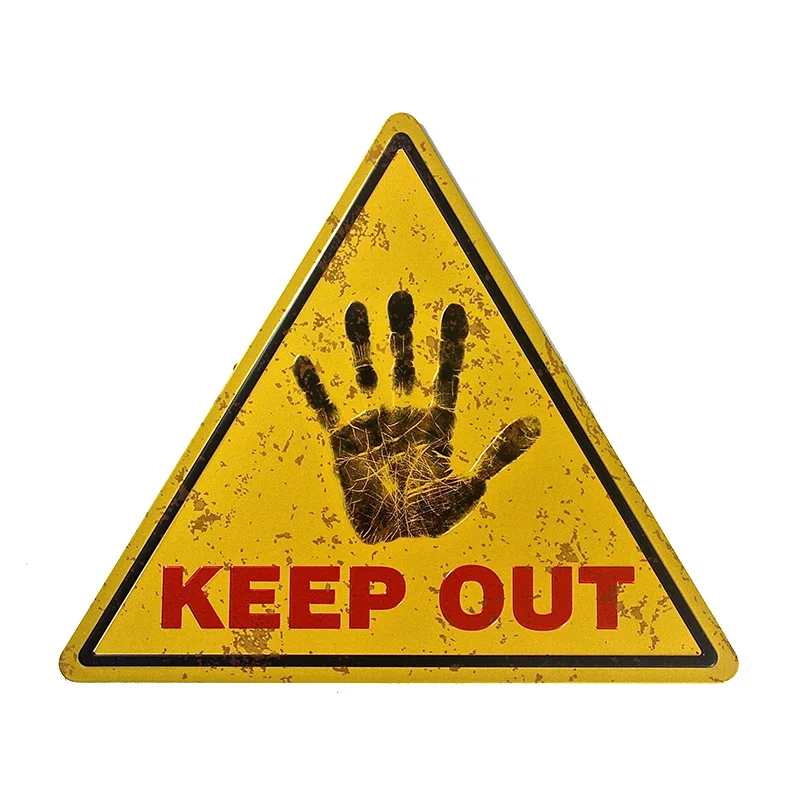 "Keep out" Warning Metal Tin signs Triangle Metal Poster Bedroom Pub Home Decor With Striking, Home Decor, Man Cave
"Keep out" Warning Metal Tin signs Triangle Metal Poster Bedroom Pub Home Decor With Striking, Home Decor, Man Cave