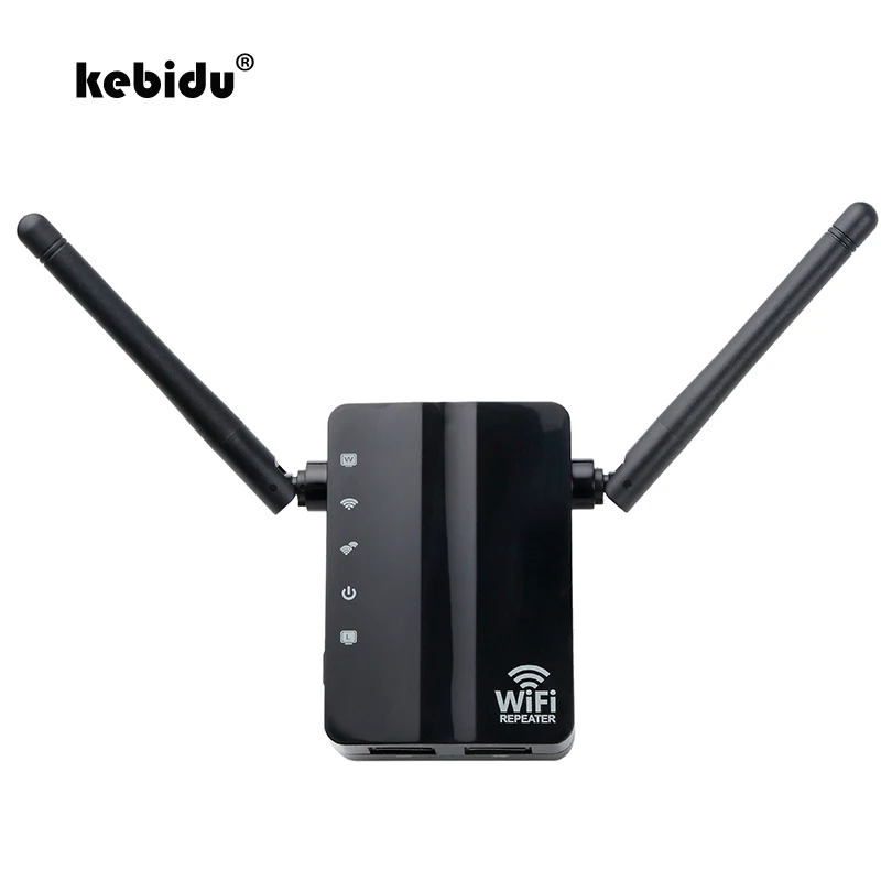 

kebidu N300 Wi fi Repeater 300Mbps Mini Wireless N Router Wifi Repeater Long Range Extender Booster with 2 External Antennas WPS