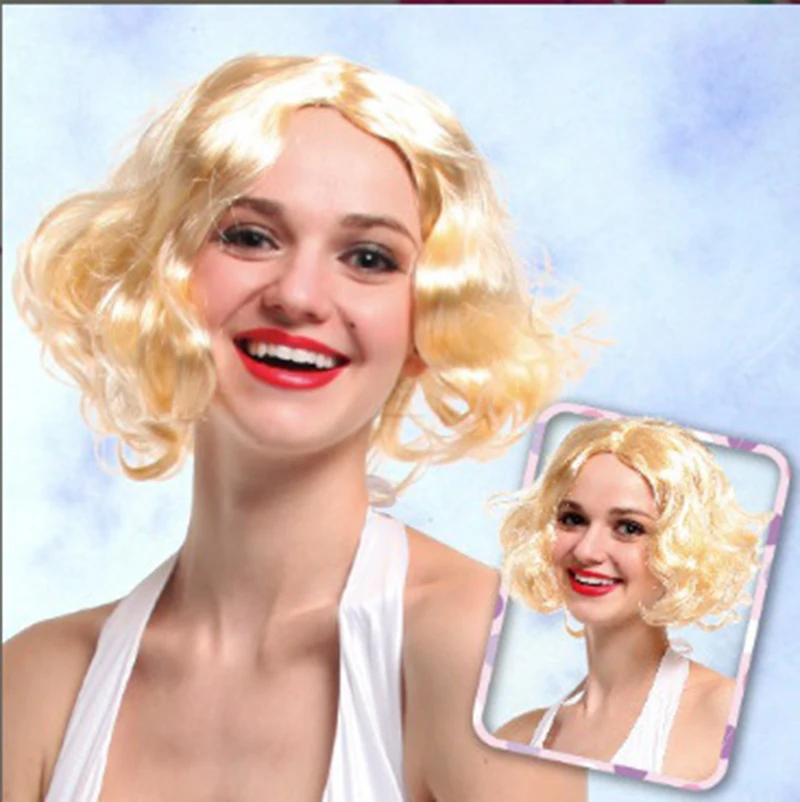 Marilyn Monroe Wig Party makeup Stage festive decoration Fashionable fluffy woman
Marilyn Monroe Wig Party makeup Stage festive decoration Fashionable fluffy woman