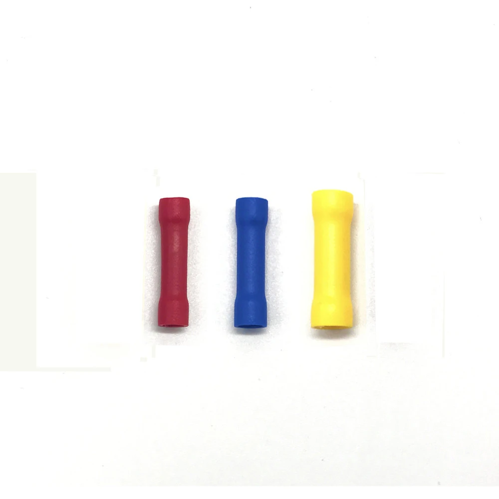 100pcs 3 colors Terminals with box red blue yellow Insulated Straight Wire Butt Connector Electrical Crimp 10-22AWG
100pcs 3 colors Terminals with box red blue yellow Insulated Straight Wire Butt Connector Electrical Crimp 10-22AWG