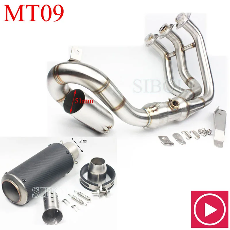 MT09 Motorcycle Slip On Exhaust Modified Front Pipe With SC GP Project Muffler DB Killer For YAMAHA MT-09 2014 2015 2016 2017
MT09 Motorcycle Slip On Exhaust Modified Front Pipe With SC GP Project Muffler DB Killer For YAMAHA MT-09 2014 2015 2016 2017