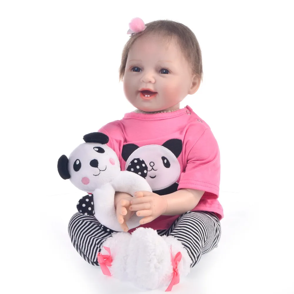 55cm 22"Silicone Reborn Dolls lifelike silicone vinyl newborn lovely collectible dolls princess Toys Kids Gifts smile menina
55cm 22"Silicone Reborn Dolls lifelike silicone vinyl newborn lovely collectible dolls princess Toys Kids Gifts smile menina