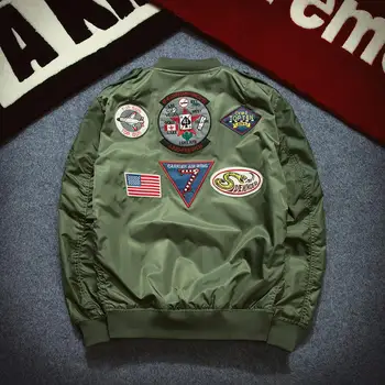 Mens MA1 Bomber Jacket 2019 New Man Winter Parkas Cotton Men Fashion Long Sleeve Pilot Windbreaker Embroidery Jacket
Mens MA1 Bomber Jacket 2019 New Man Winter Parkas Cotton Men Fashion Long Sleeve Pilot Windbreaker Embroidery Jacket