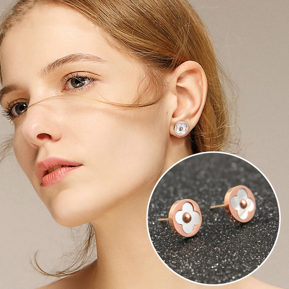 clover stud earrings 2019 for women female fashion jewelry korean kpop small stainless steel errings rose gold silver
clover stud earrings 2019 for women female fashion jewelry korean kpop small stainless steel errings rose gold silver