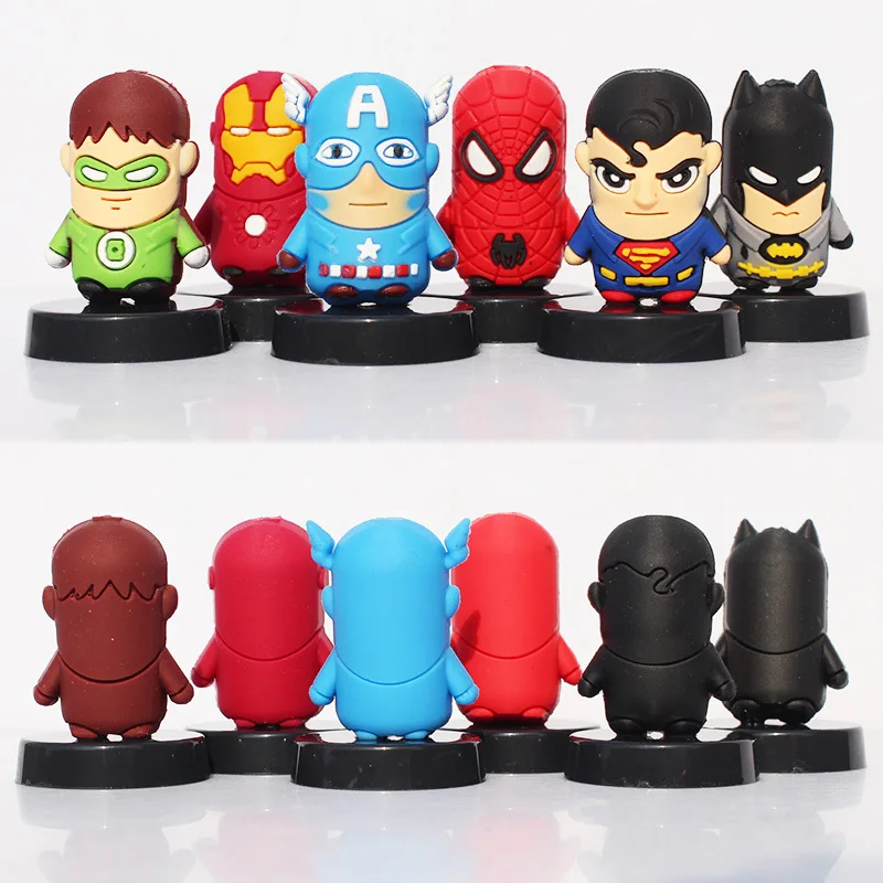 6pcs/lot Super Heroes Spider-Man Superman Iron Man Batman Captain America Green Lantern Figure Toys With Base
6pcs/lot Super Heroes Spider-Man Superman Iron Man Batman Captain America Green Lantern Figure Toys With Base
