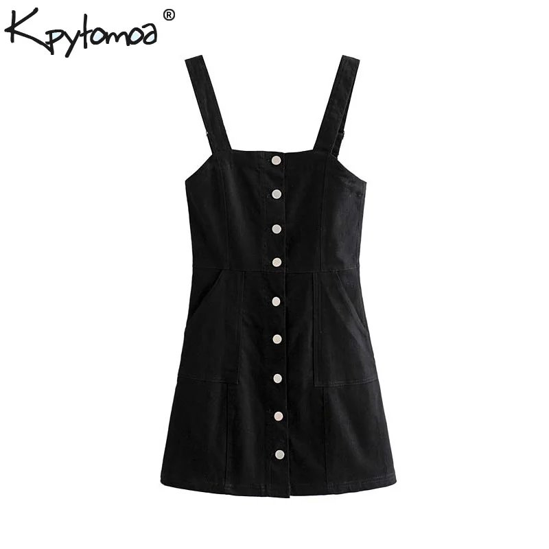 Vintage Sexy Single Buttons Black Denim Mini Dress Women 2019 Fashion Backless Adjustable Straps Dresses Casual Vestidos Mujer
Vintage Sexy Single Buttons Black Denim Mini Dress Women 2019 Fashion Backless Adjustable Straps Dresses Casual Vestidos Mujer