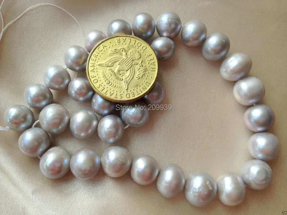 huij 00317 AA+ 12-14mm Silver Gray(Grey) Off-Round Cultured Freshwater Pearls Loose Beads
huij 00317 AA+ 12-14mm Silver Gray(Grey) Off-Round Cultured Freshwater Pearls Loose Beads