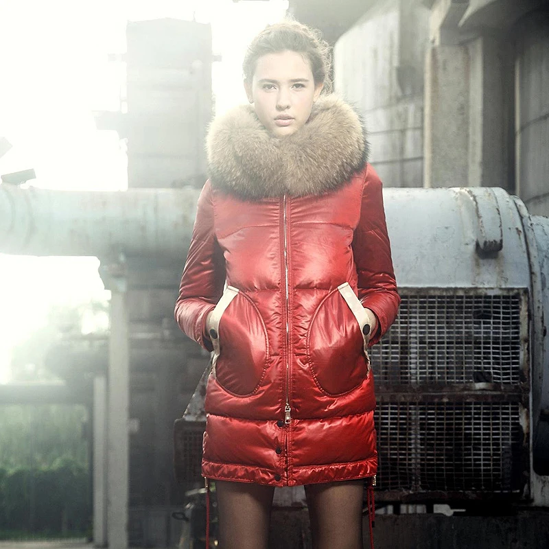 Casual dress 2018 large fur collar doll pocket medium-long down coat winter coat female Down & Parkas Black/Red free shipping
Casual dress 2018 large fur collar doll pocket medium-long down coat winter coat female Down & Parkas Black/Red free shipping