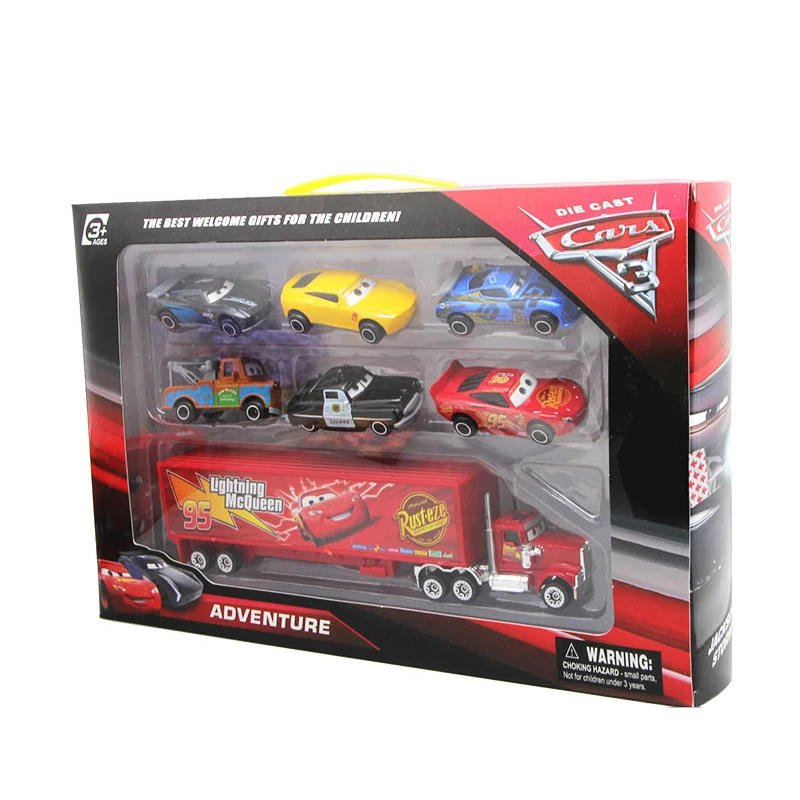 Disney Diecast Metal Alloy Pixar Cars 3 Metal Truck Hauler with 6 Small Cars Disney Cars 3 Jackson Storm McQueen Toys For Kids
Disney Diecast Metal Alloy Pixar Cars 3 Metal Truck Hauler with 6 Small Cars Disney Cars 3 Jackson Storm McQueen Toys For Kids