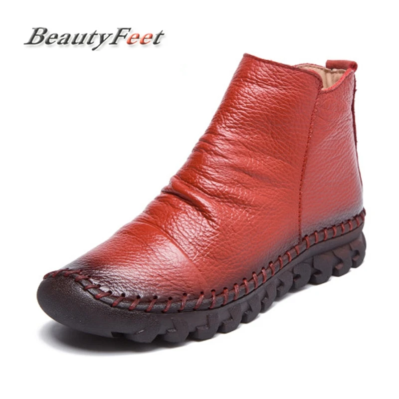 2018 Winter Boots Women Genuine Leather Plus Size Booties Shoes Woman Plush Rubber Solid Black Red Boots Snow Boots BeautyFeet
2018 Winter Boots Women Genuine Leather Plus Size Booties Shoes Woman Plush Rubber Solid Black Red Boots Snow Boots BeautyFeet