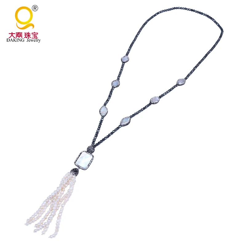 Exquisite black beaded tassel necklace hematite stone necklace crystal beaded pendant necklace keshi pearl pave rhinestone
Exquisite black beaded tassel necklace hematite stone necklace crystal beaded pendant necklace keshi pearl pave rhinestone