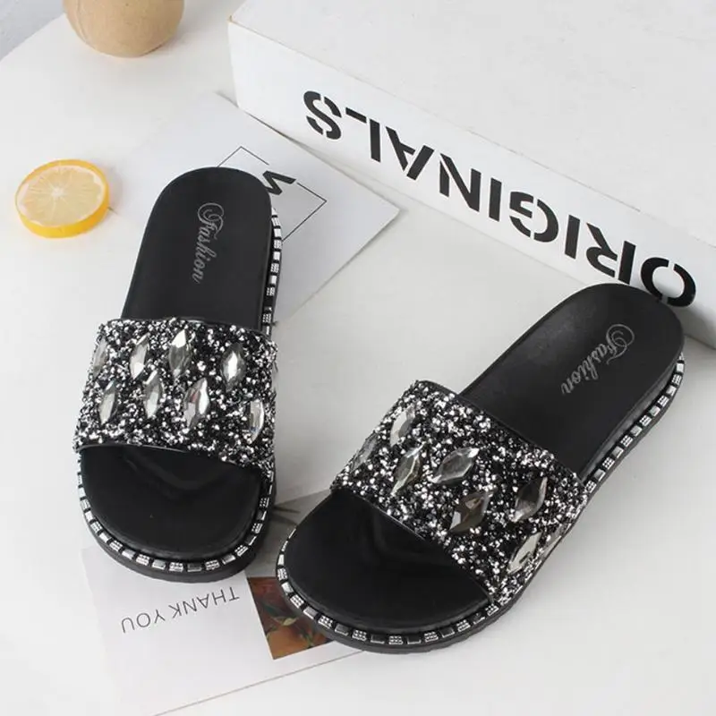 Summer Women Ladies Diamond Sliders Slippers Sparkly Sandals Shoes Beach Party Shoes
Summer Women Ladies Diamond Sliders Slippers Sparkly Sandals Shoes Beach Party Shoes