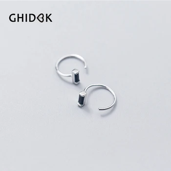 GHIDBK 925 Sterling Silver Bar Cartilage Helix Earrings Tiny Ear Huggies Hoop Earrings Minimalist Black White Zirconia Hoops
GHIDBK 925 Sterling Silver Bar Cartilage Helix Earrings Tiny Ear Huggies Hoop Earrings Minimalist Black White Zirconia Hoops