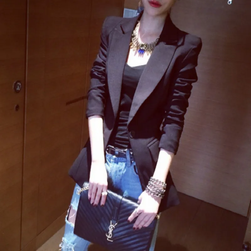 Women's suit jacket 2019 new style fashion one button small suit jacket female long sleeve retro jacket white casual slim suit
Women's suit jacket 2019 new style fashion one button small suit jacket female long sleeve retro jacket white casual slim suit